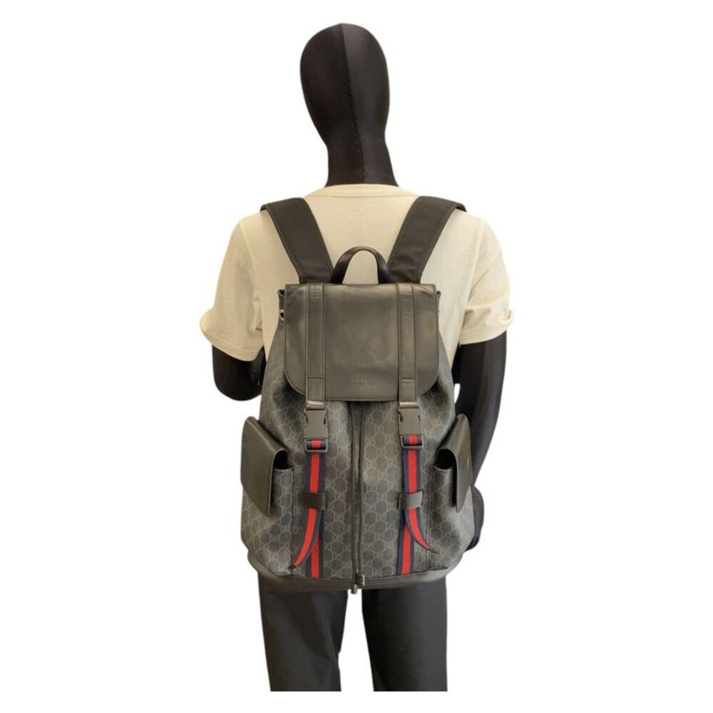 Gucci GG Supreme Canvas Leather Backpack - Picture 8 of 10